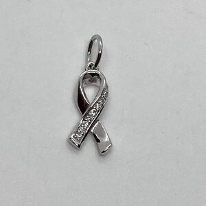 Origami Owl 925 Sterling Silver ‘ By Your Side ‘ Ribbon Mini Charm Pendant